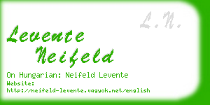 levente neifeld business card